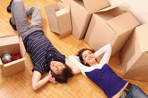 Packed boxes ready for short-term storage in Dartmouthpark